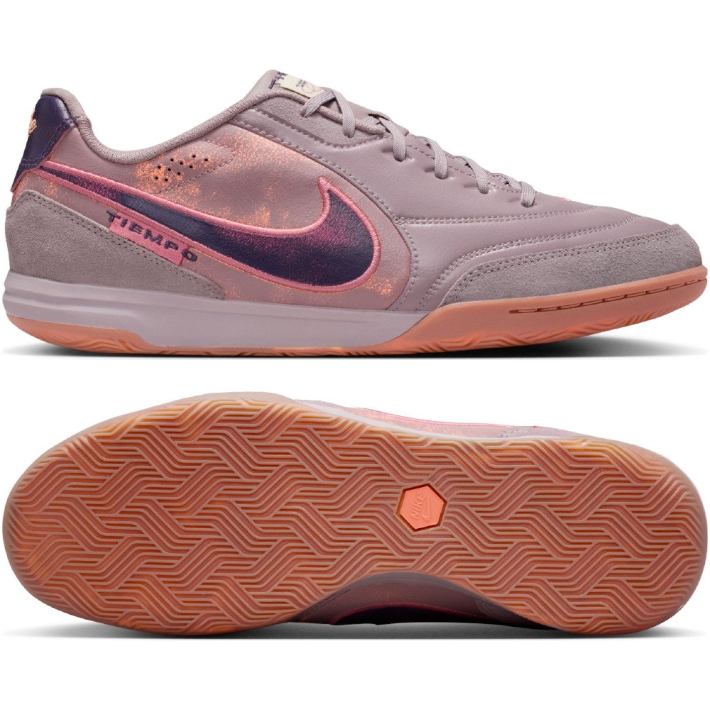 Nike Tiempo Streetgato Chaussures de Foot Street Mauve Clair Mauve Rose