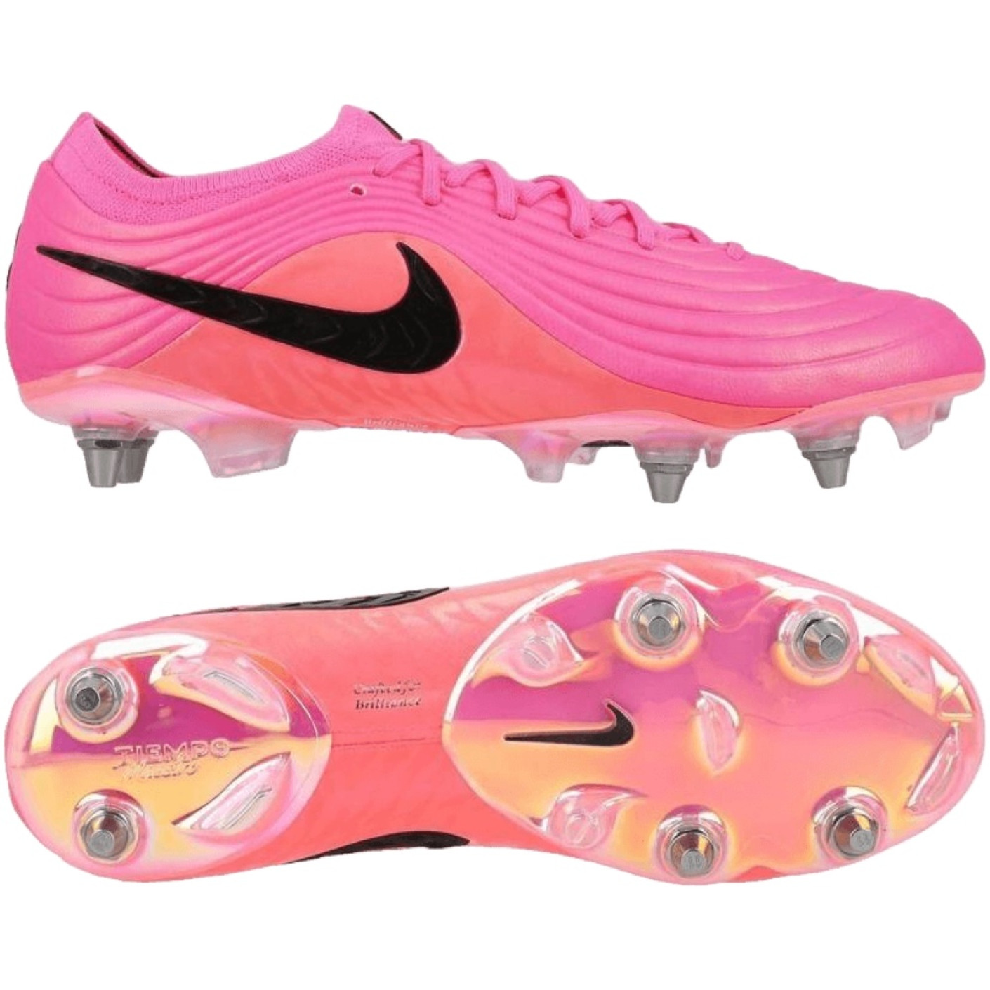 Nike Tiempo Maestro Elite IJzeren-Nop Voetbalschoenen (SG) Felroze Zwart