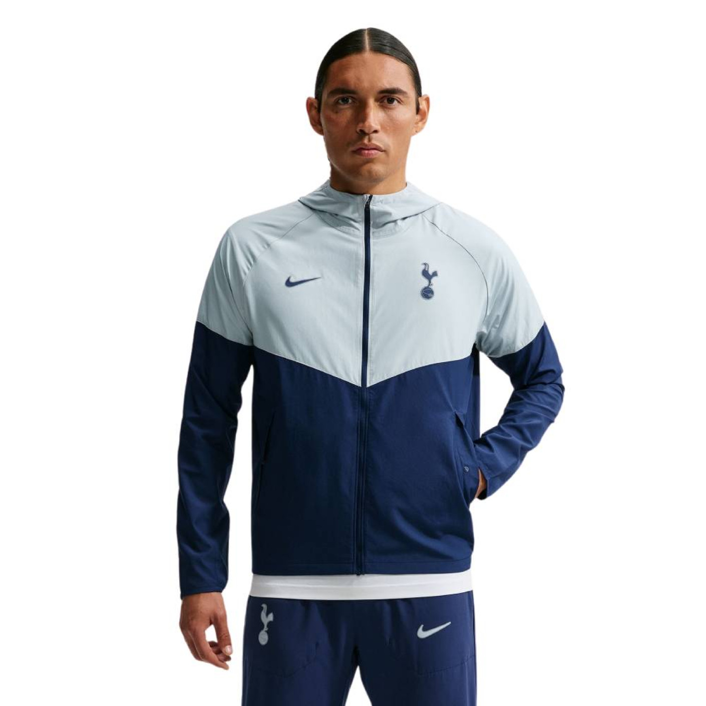 Veste d'entraînement latérale Nike Tottenham Hotspur City 2026-2027 bleu foncé bleu clair