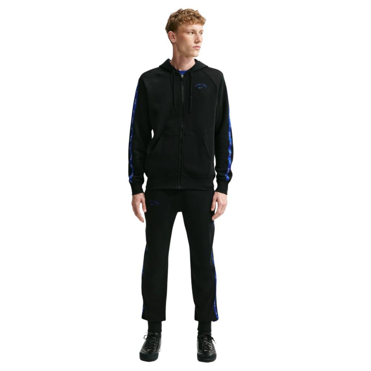 Survêtement polaire Nike Chelsea City Side à capuche 2026-2027 noir bleu foncé