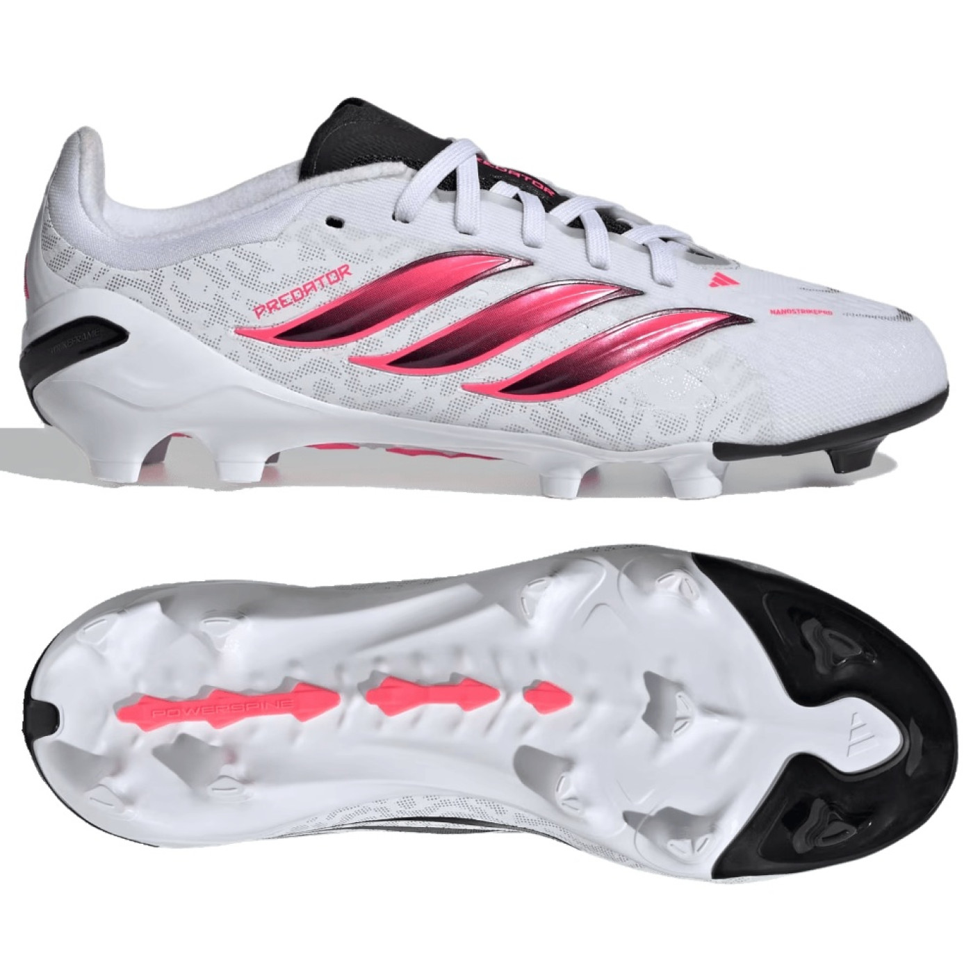 adidas Predator Elite Gras Voetbalschoenen (FG) Kids Wit Zwart Roze
