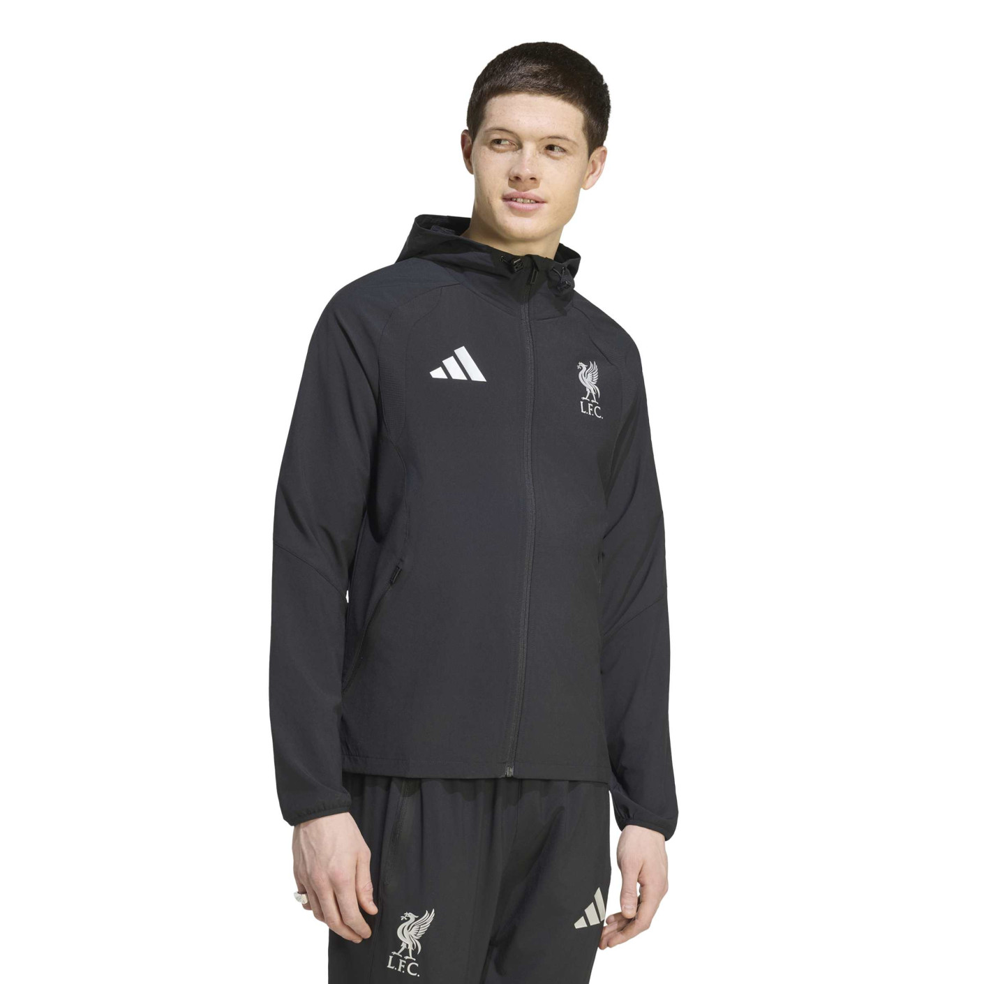 Veste d'entraînement adidas Liverpool Tiro Travel 2026-2027 noir et blanc
