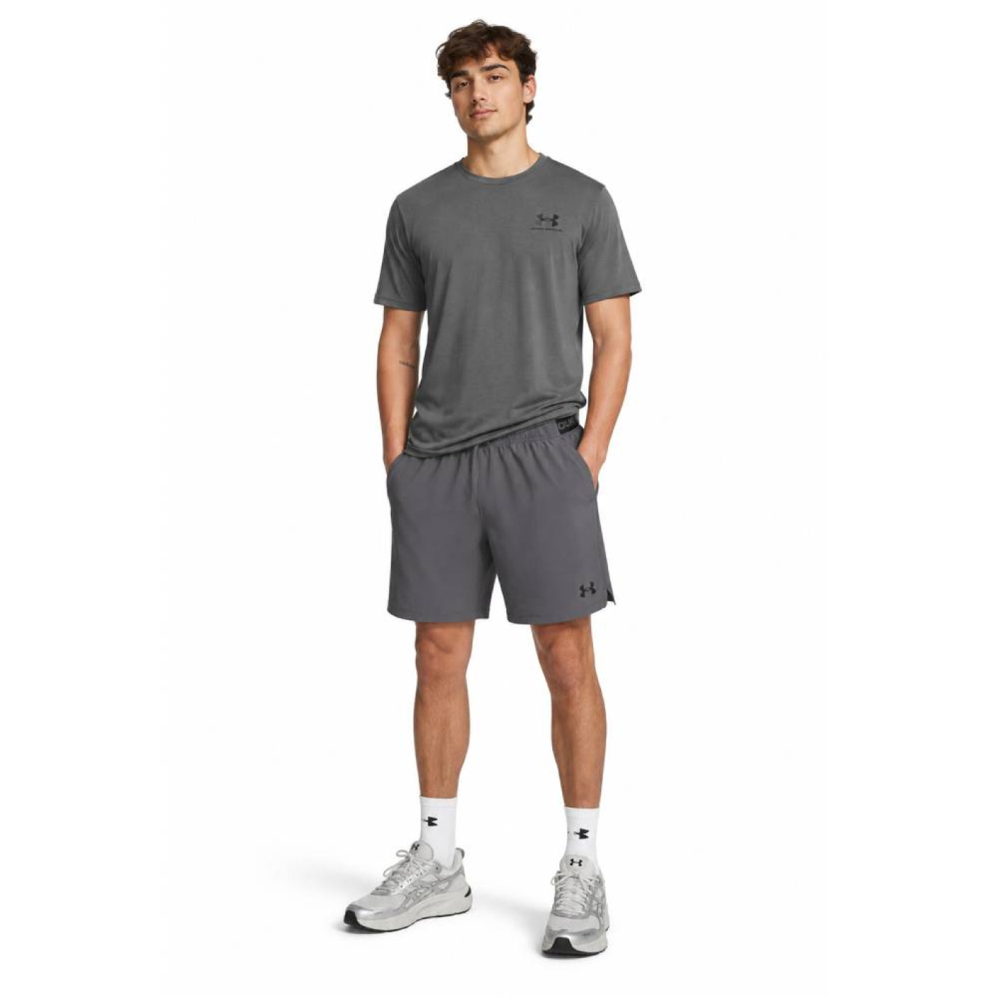 Under Armour Vanish Woven Trainingsset Donkergrijs Zwart