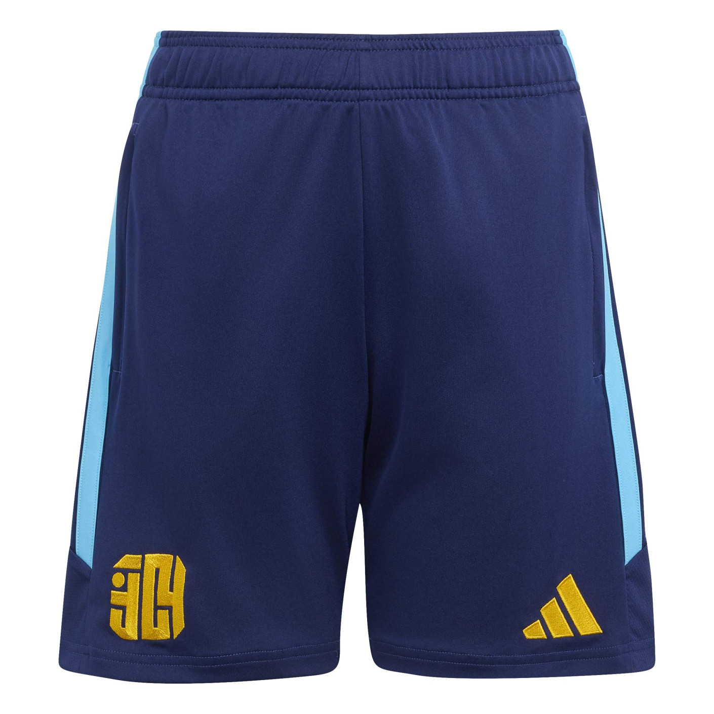 Pantalon d'entraînement adidas Lamine Yamal pour Enfants, bleu foncé, orange