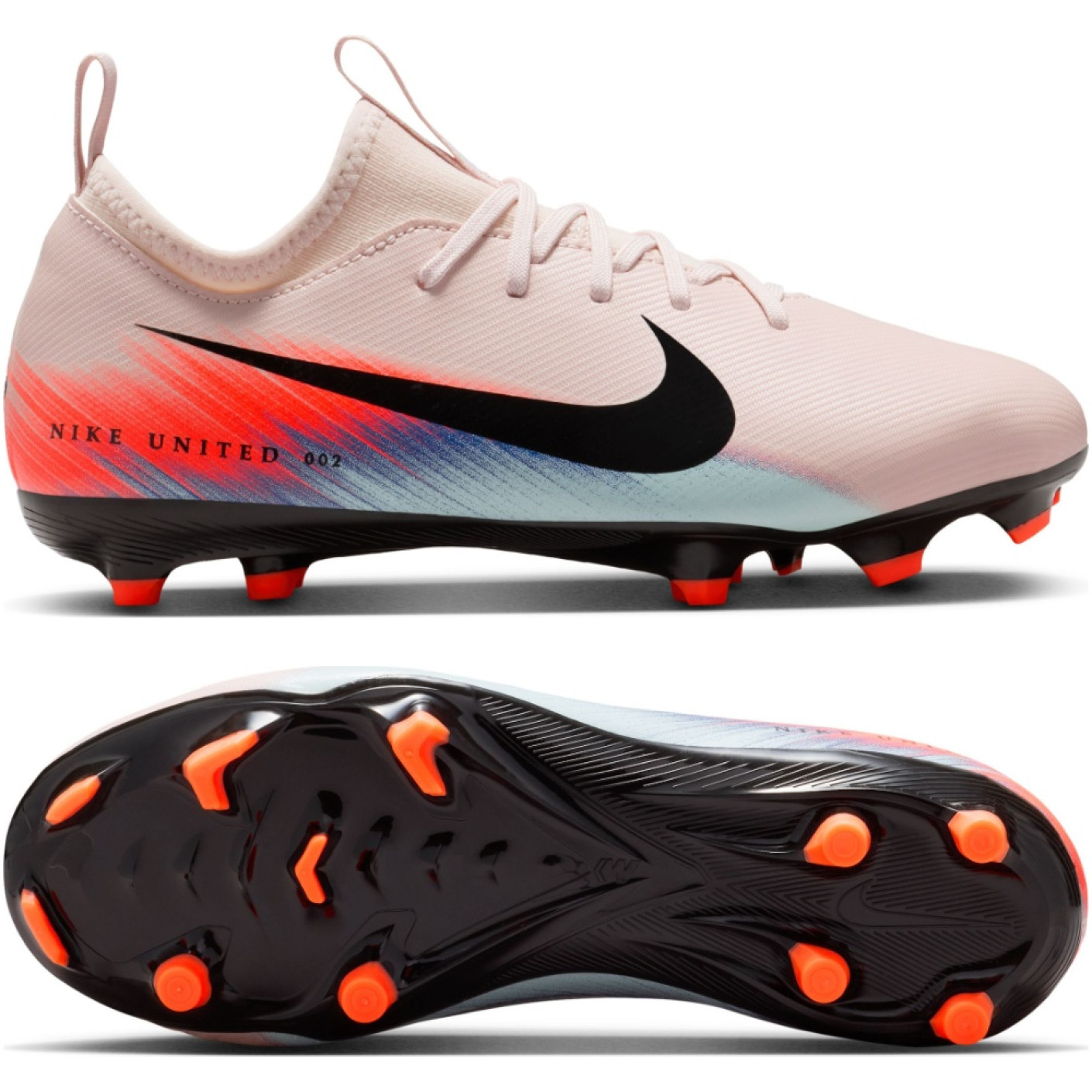 Nike Zoom Mercurial Vapor 16 Academy Gras / Kunstgras Voetbalschoenen (MG) Kids Roze Blauw Turquoise