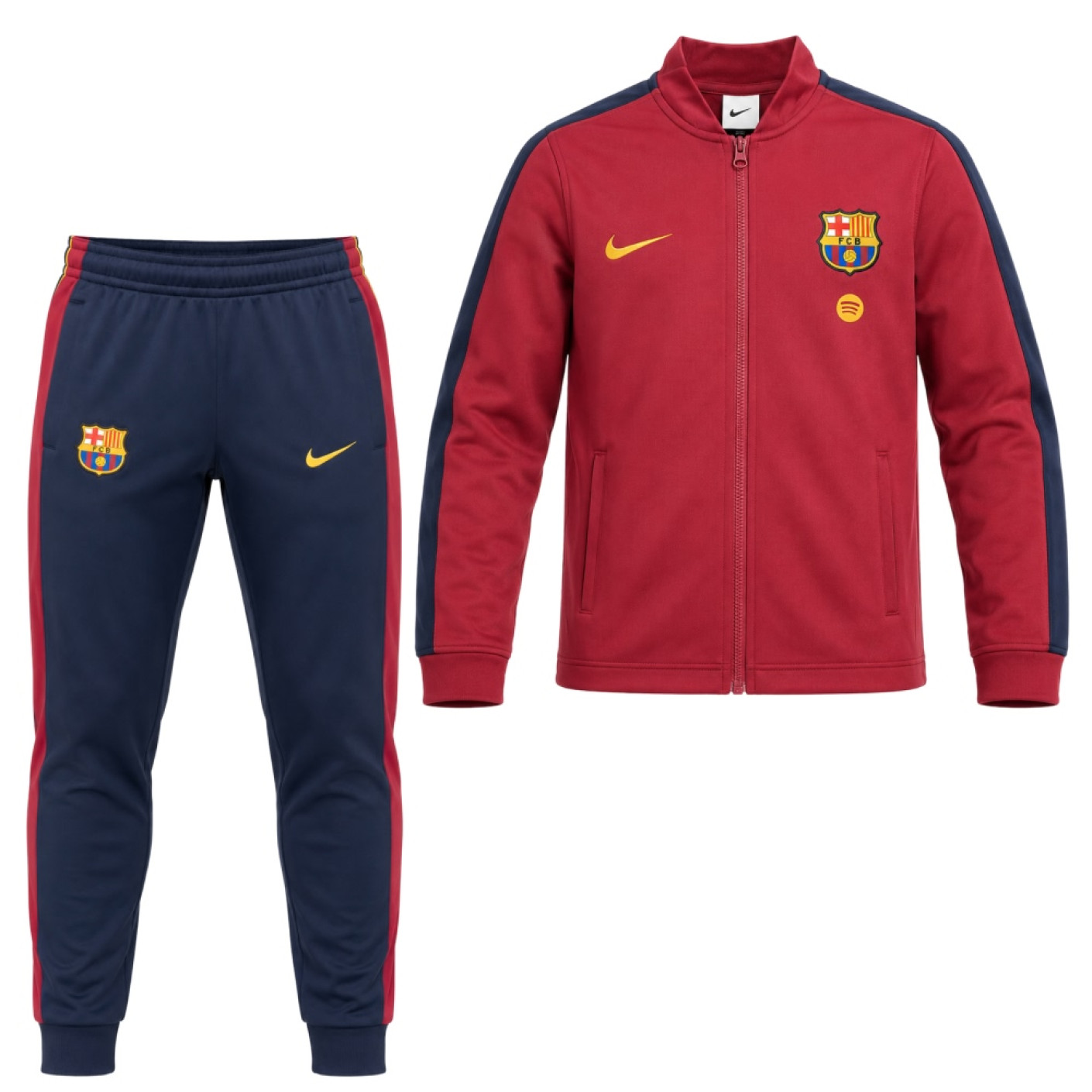 Nike FC Barcelone Strike Survêtement Full-Zip 2026-2027 Enfants Rouge Bleu Foncé Jaune