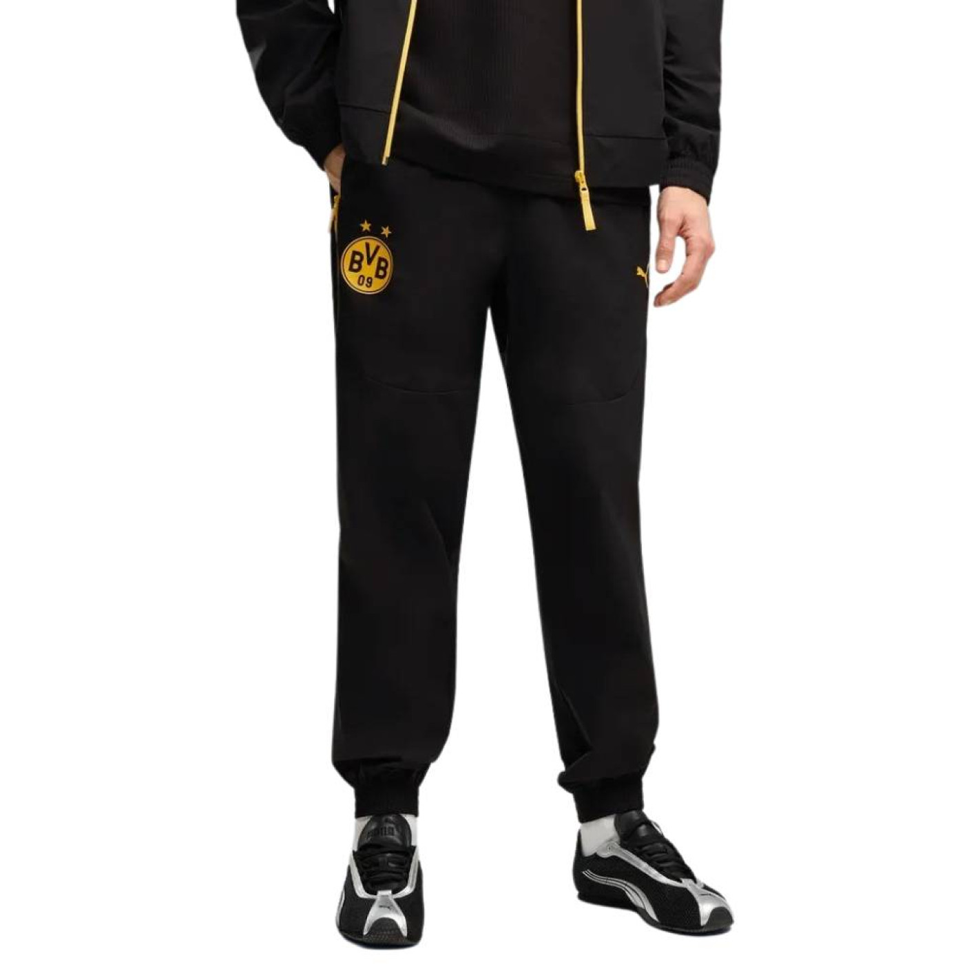 Pantalon d'entraînement tissé PUMA Borussia Dortmund Pumatech 2026-2027 noir jaune