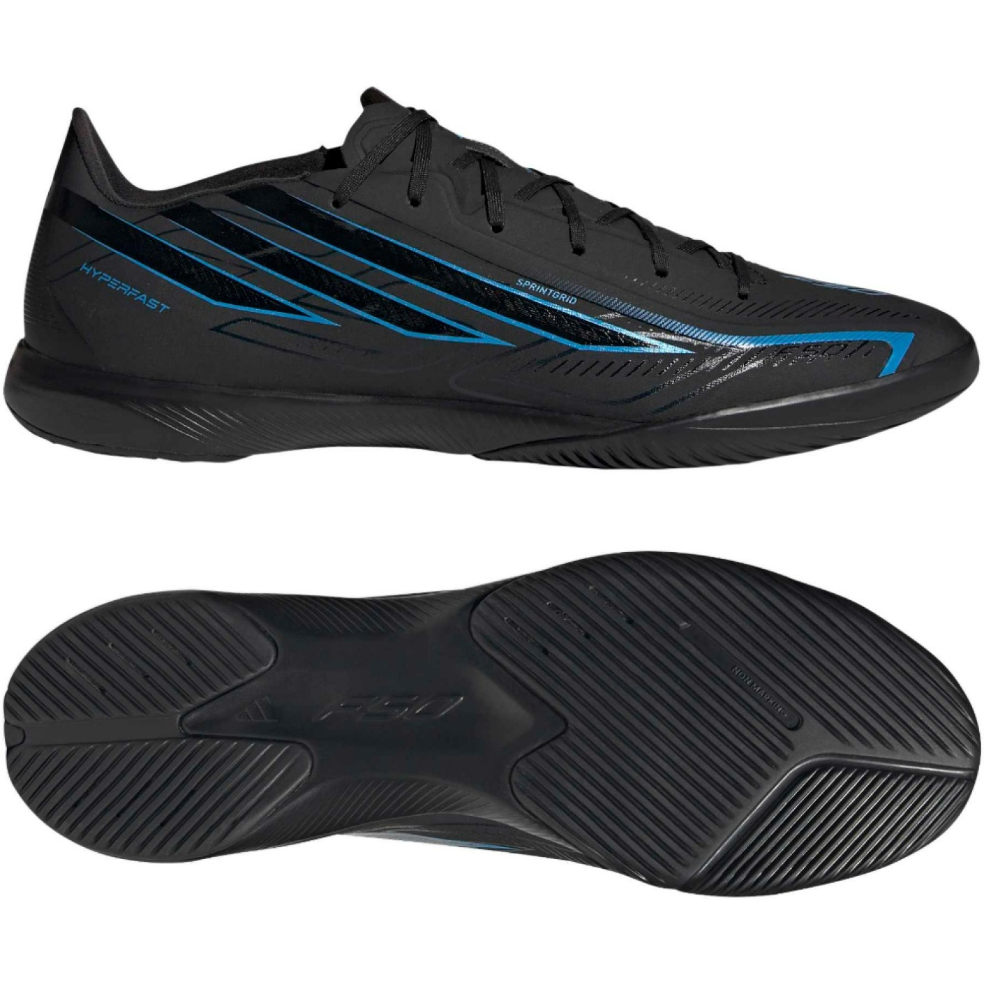 adidas F50 Hyperfast League Zaalvoetbalschoenen (IN) Zwart Zwart Blauw