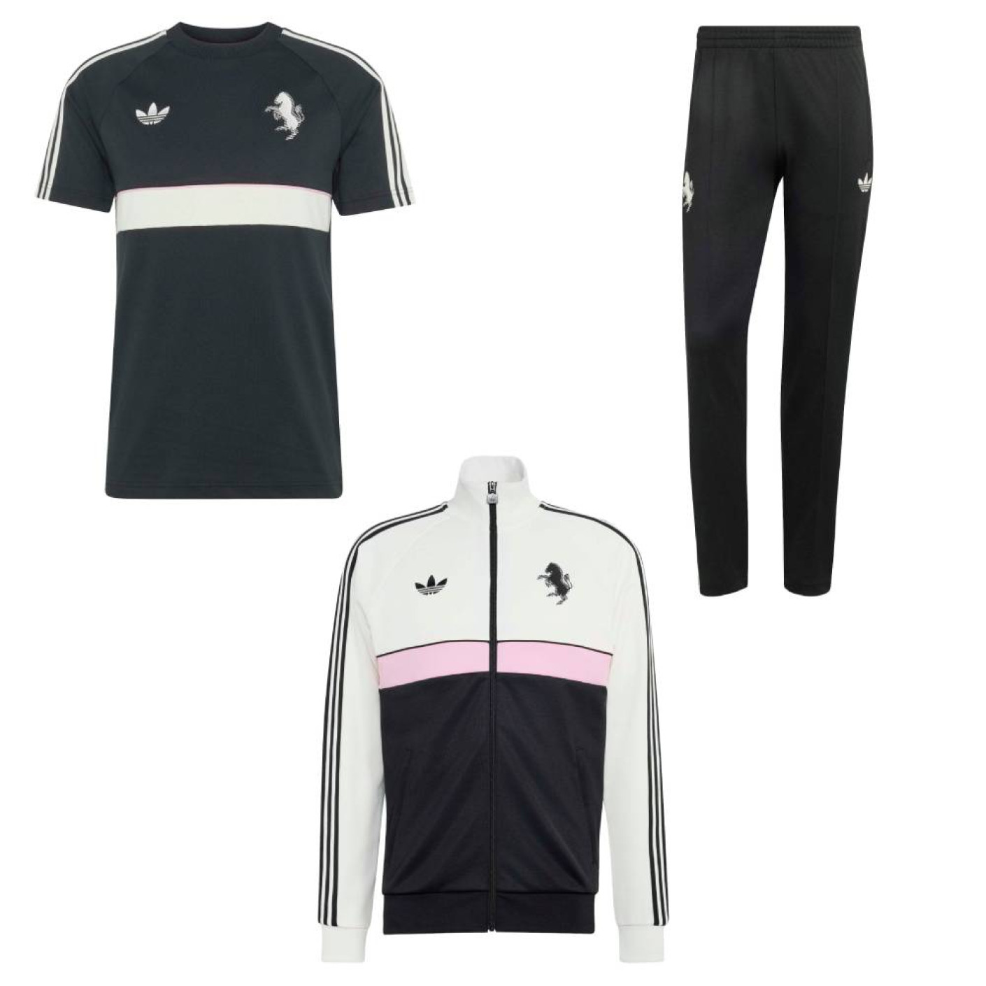 adidas Juventus Originals Full Set Wit Zwart Roze