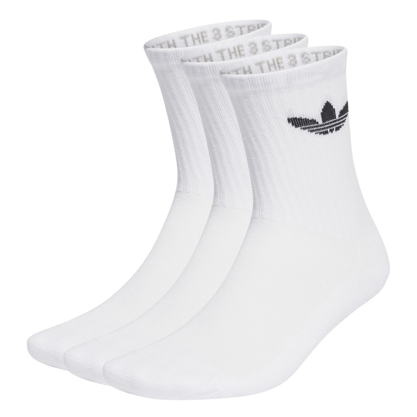 Adidas Originals Trefoil Crew Sokken 3-Pack Wit Zwart