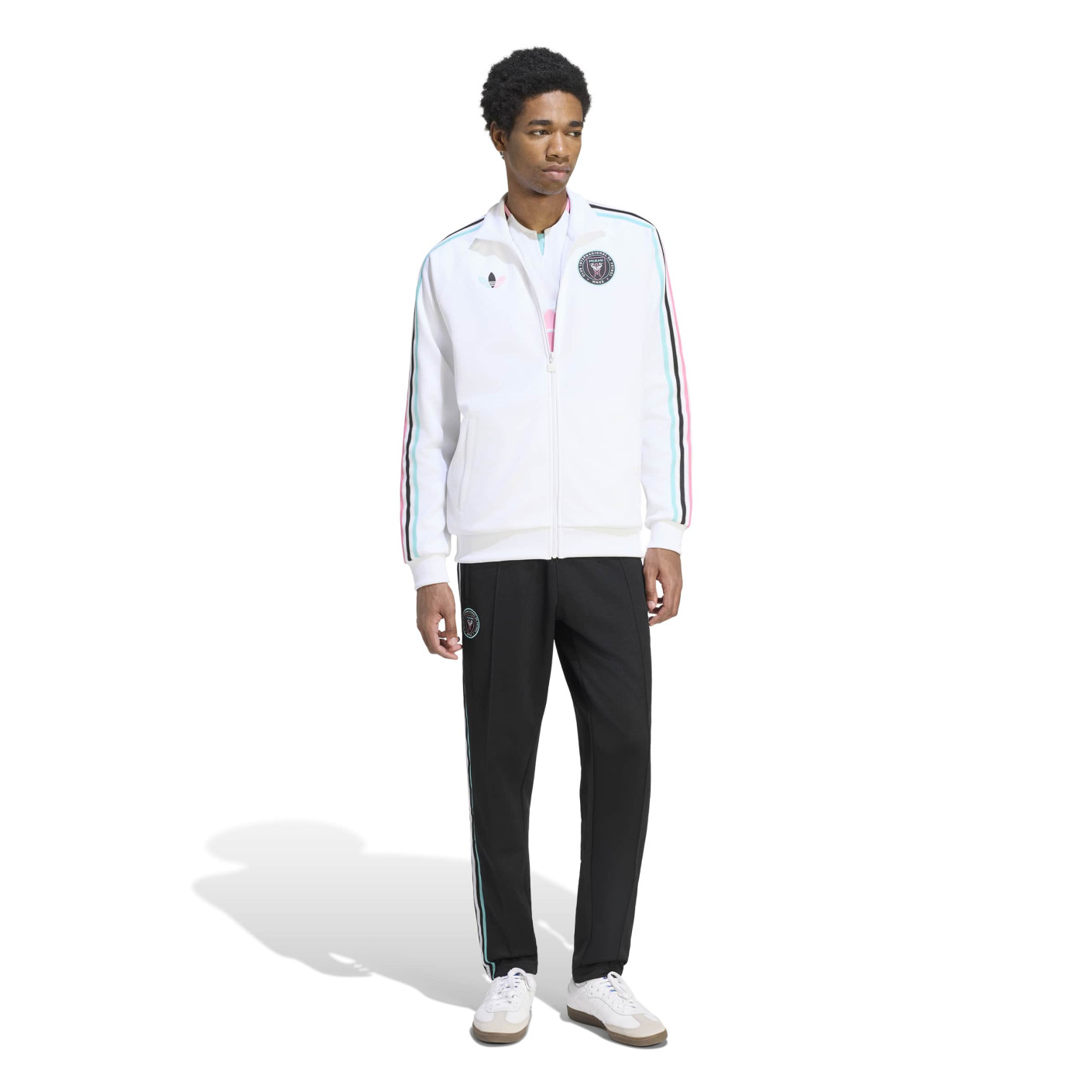 Survêtement adidas Inter Miami CF Originals à fermeture éclair intégrale, blanc et noir