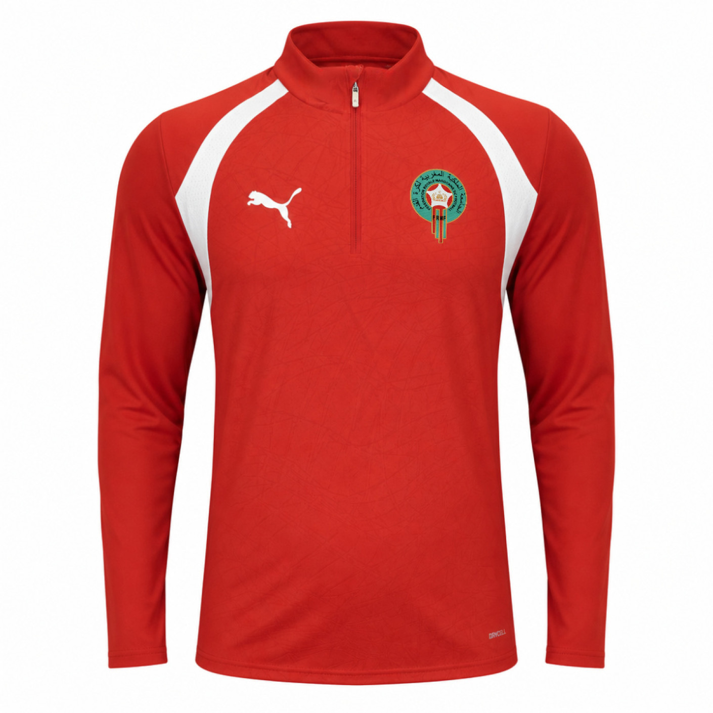 Haut d'entraînement PUMA Morocco 1/4-Zip 2026-2028 Rouge Blanc