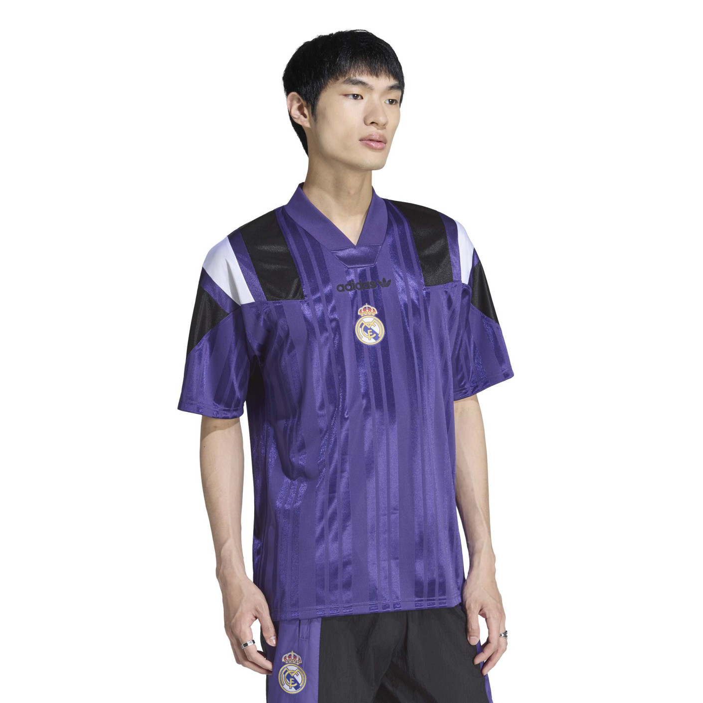 T-shirt adidas Real Madrid EQT violet noir blanc