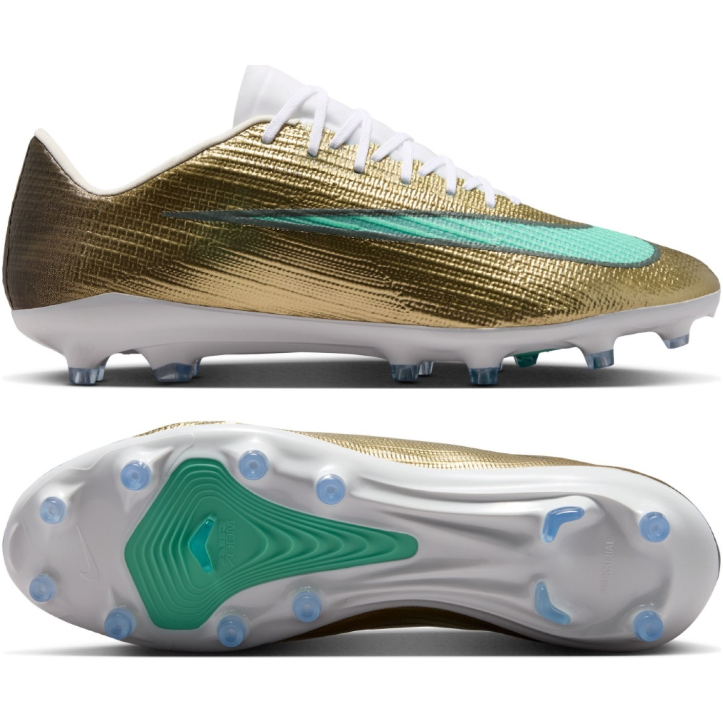 Nike Zoom Mercurial Superfly 11 Mbappé Pro Kunstgras Voetbalschoenen (AG) Goud Groen Wit