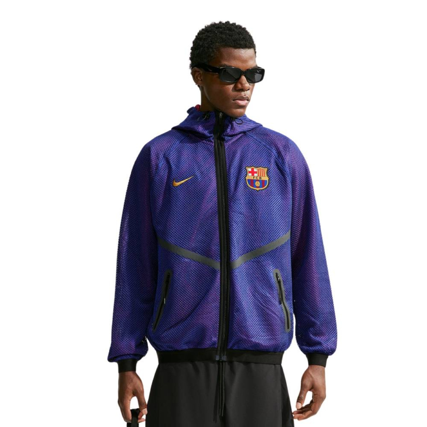 Veste d'entraînement Nike FC Barcelona Anthem KMC 2026-2027 bleu foncé rouge or