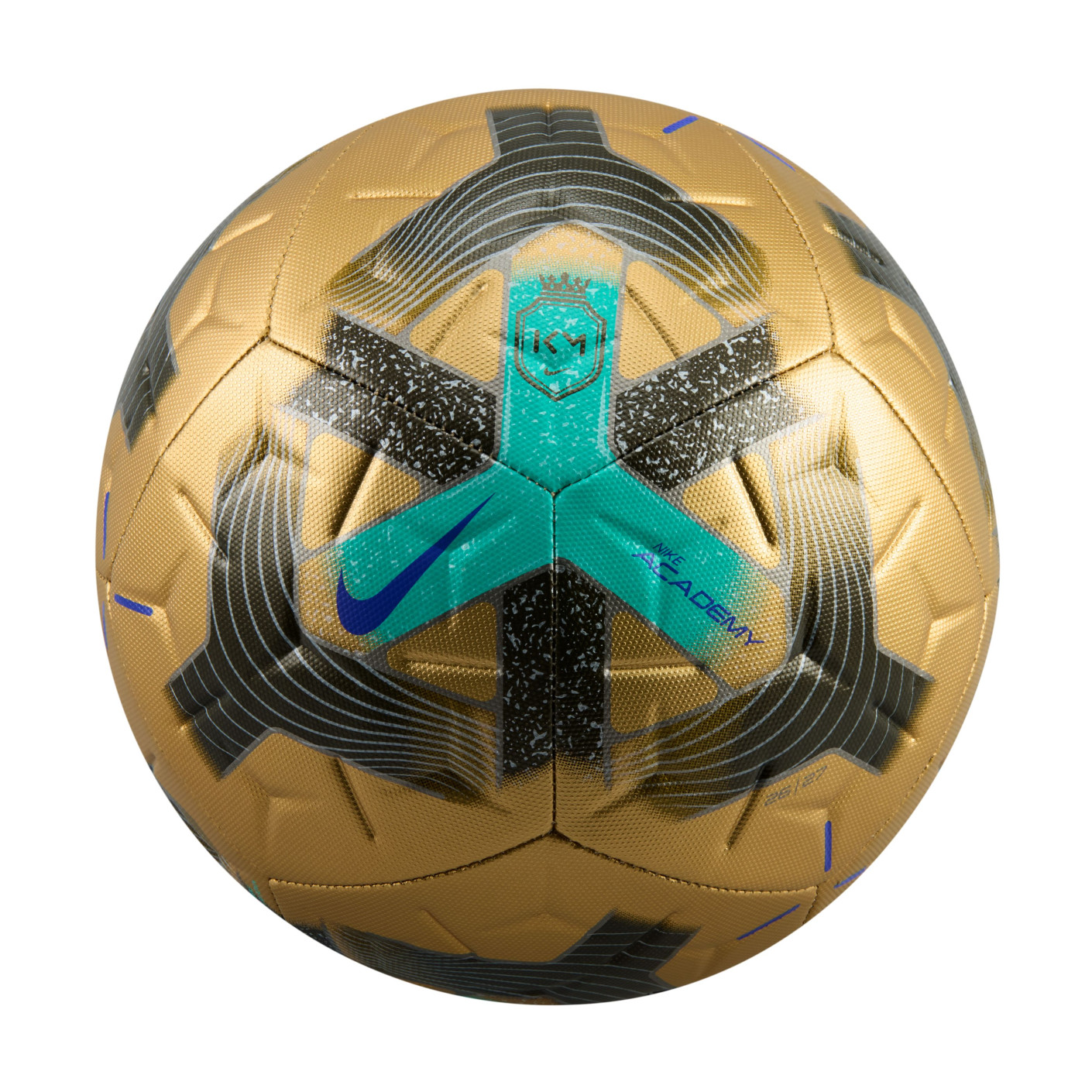 Nike Mbappé Academy Ballon de Foot Taille 5 Doré Vert Bleu Noir