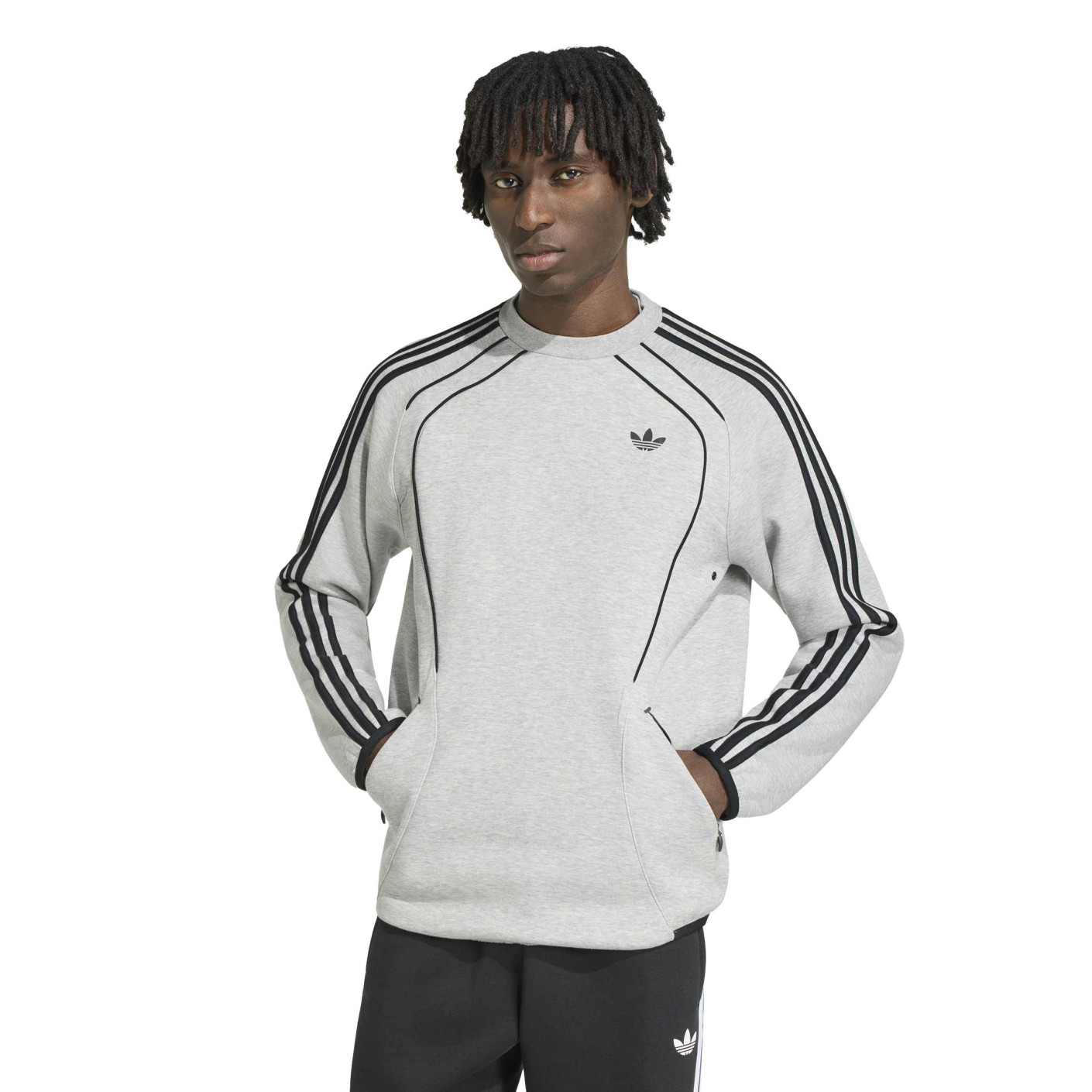 adidas Spacer Crew Sweater Grijs Zwart