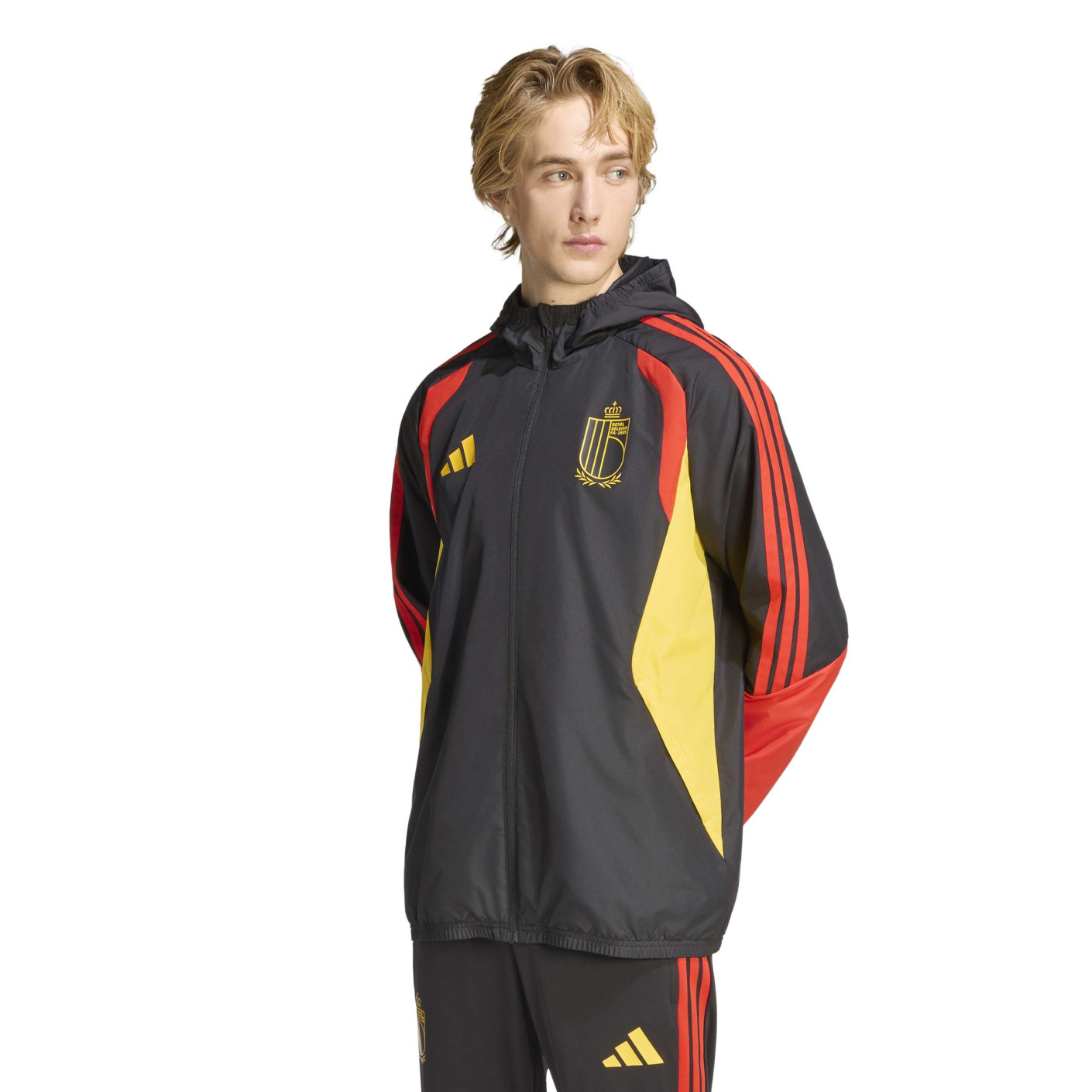 adidas België All Weather Jas 2026-2028 Zwart Geel Rood