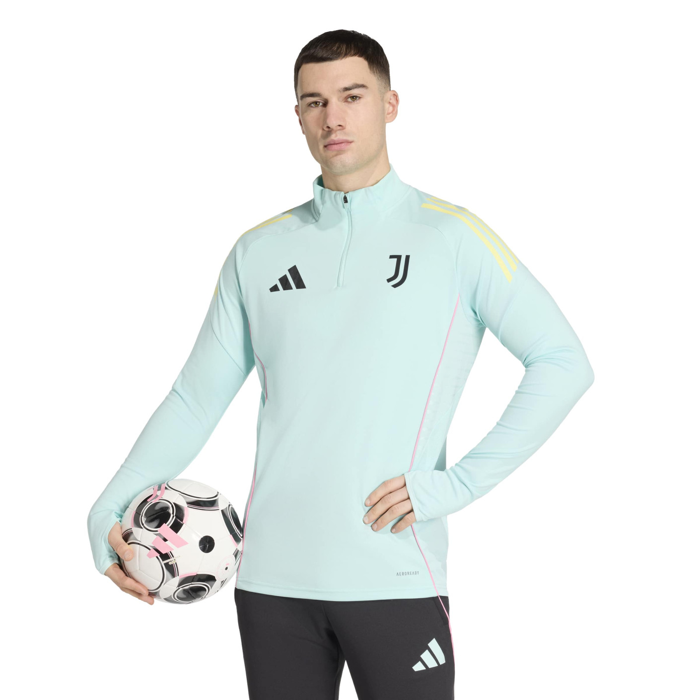 adidas Juventus Trainingstrui 1/4-Zip 2025-2026 Lichtblauw