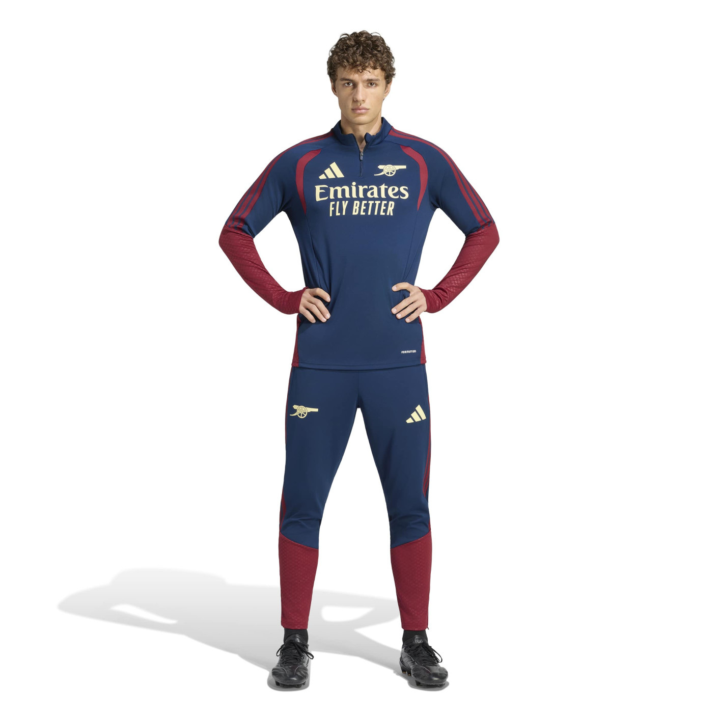 adidas Arsenal Europees Trainingspak 1/4-Zip 2026-2027 Donkerblauw Rood Lichtgeel