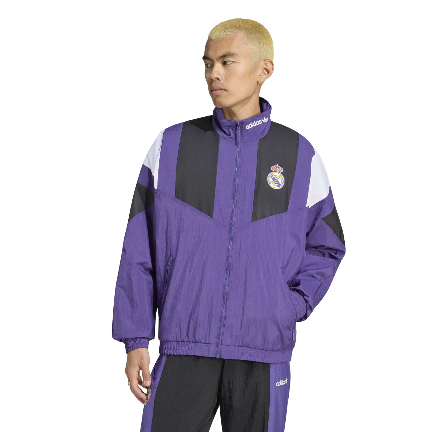 Veste d'entraînement adidas Real Madrid EQT violet noir blanc