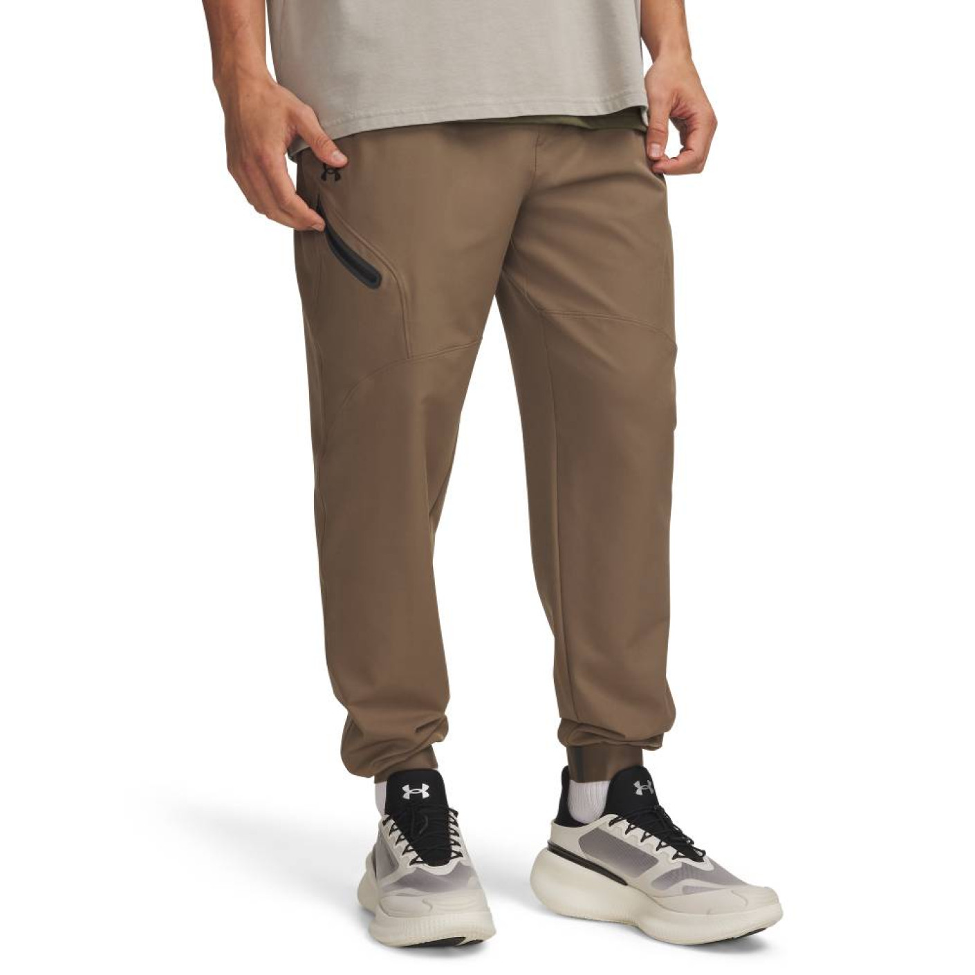 Pantalon d'entraînement tissé Unstoppable Under Armour, marron et noir