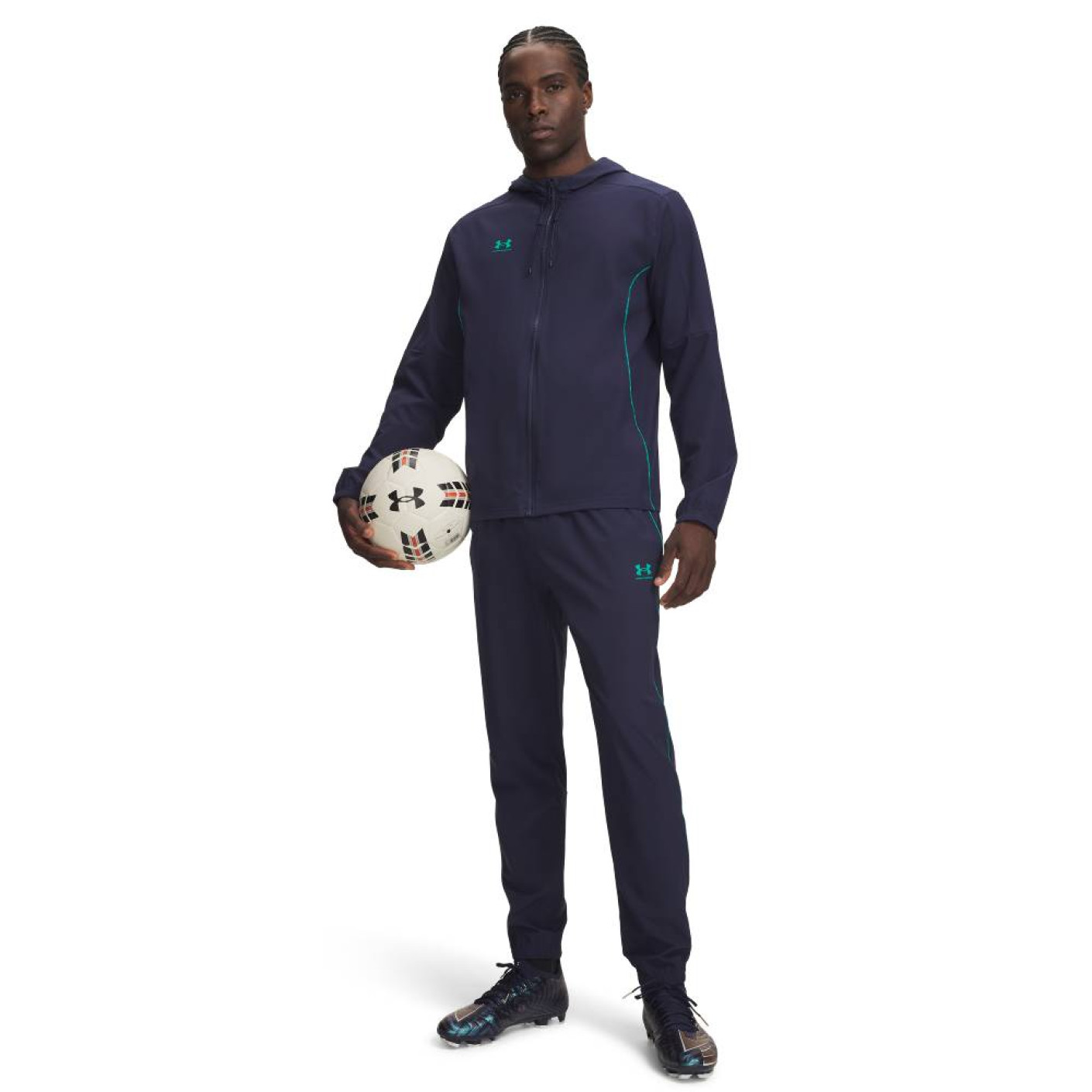 Under Armour Challenger Pro Trainingspak Full-Zip Donkerblauw Turquoise