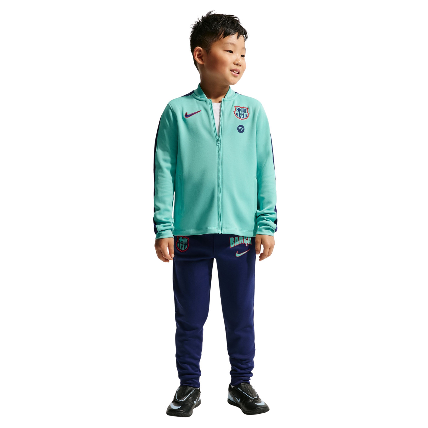 Survêtement Nike FC Barcelona Strike 2026-2027 pour tout-petits, vert clair, bleu foncé, rouge