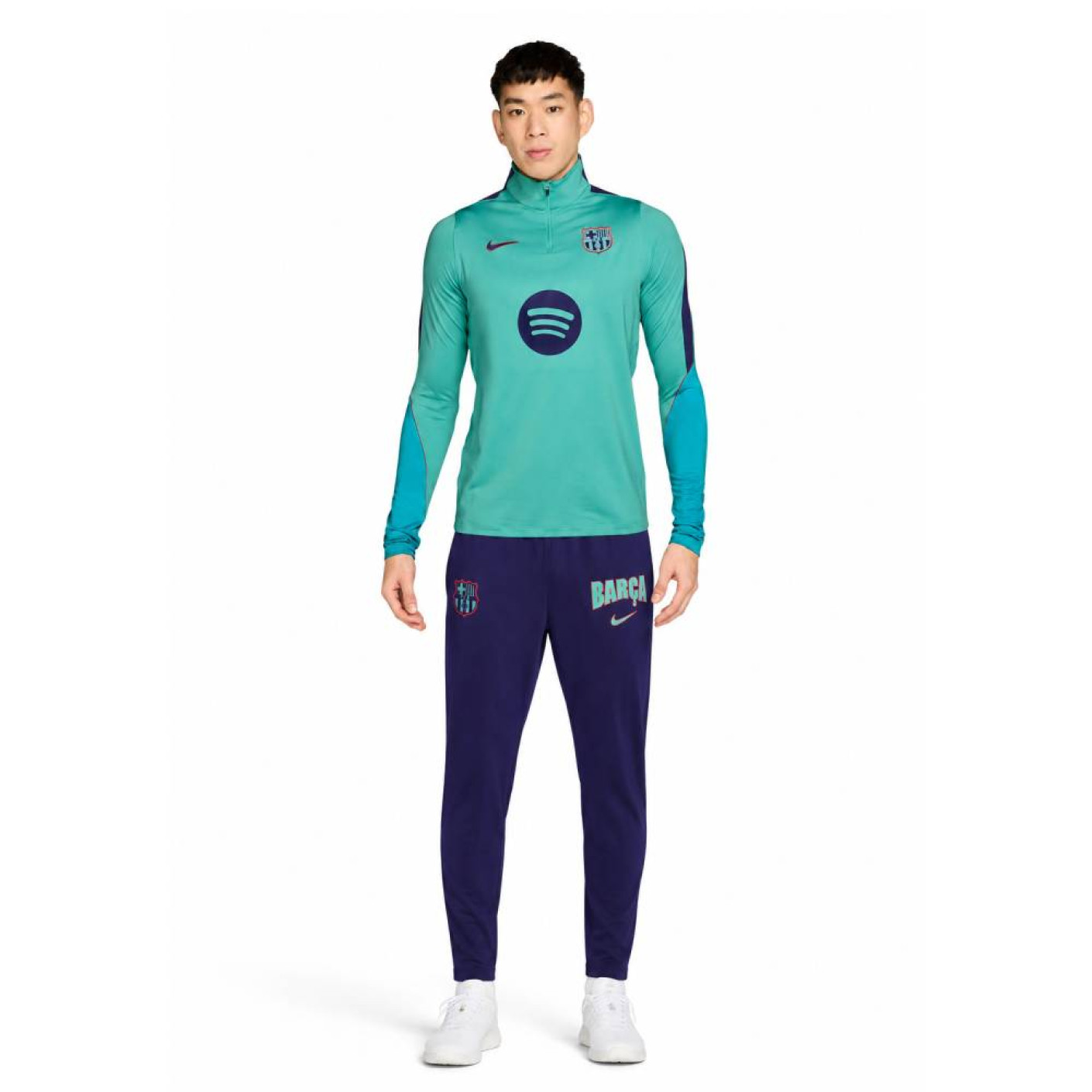 Nike FC Barcelona Strike Trainingspak 1/4-Zip 2026-2027 Licht Turquoise Donkerblauw