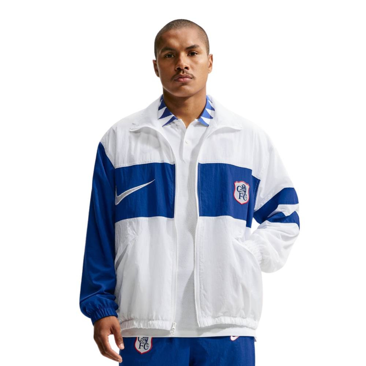 Nike Chelsea Repel Woven Trainingsjack 1996 Wit Donkerblauw