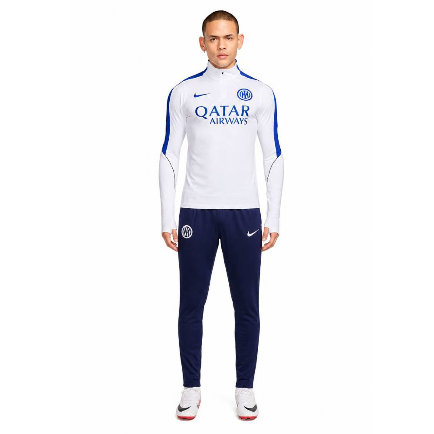 Survêtement Nike Inter Milan Strike 1/4-Zip 2026-2027 blanc bleu foncé