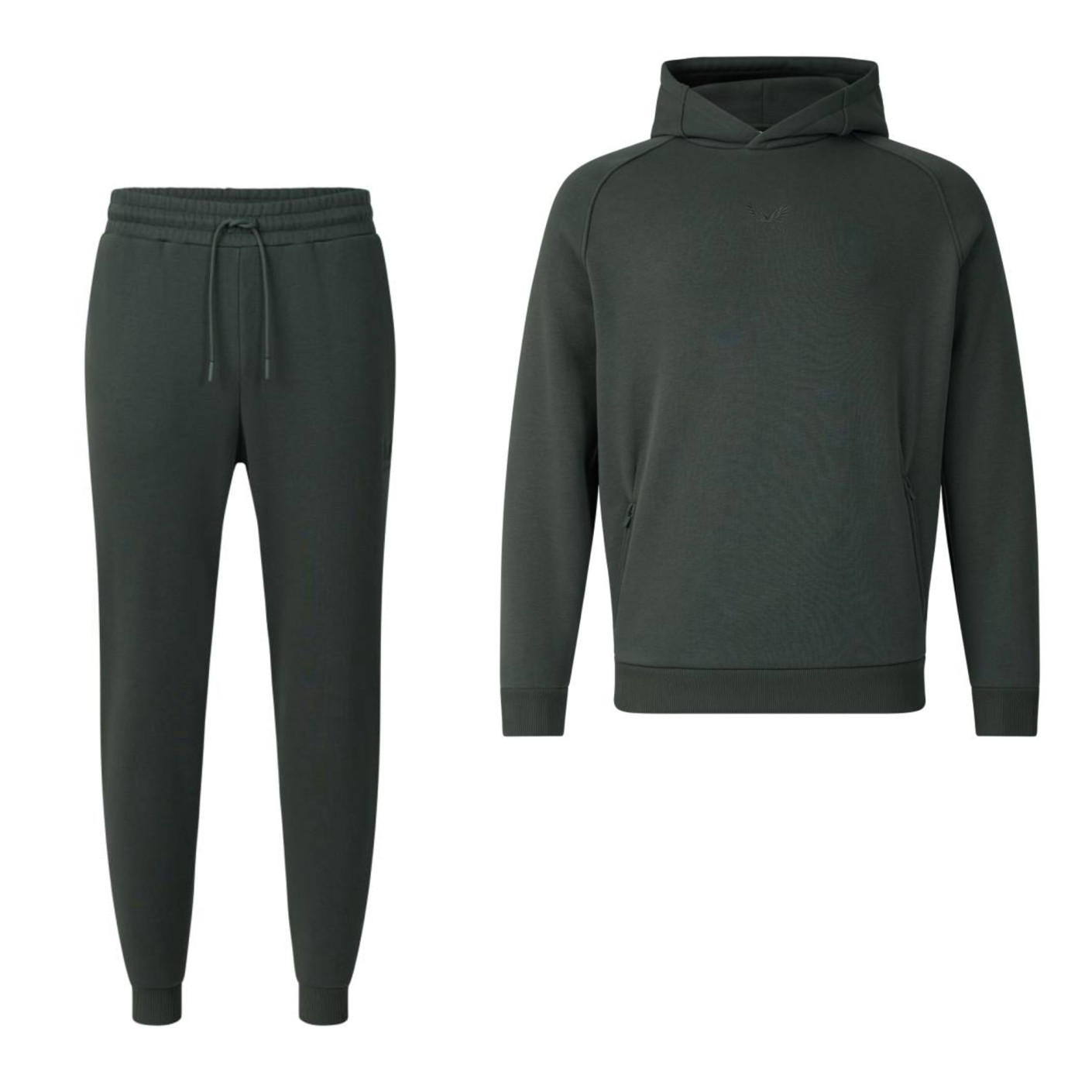 Castore Adapt Fleece Trainingspak Hooded Donkergrijs Groengrijs