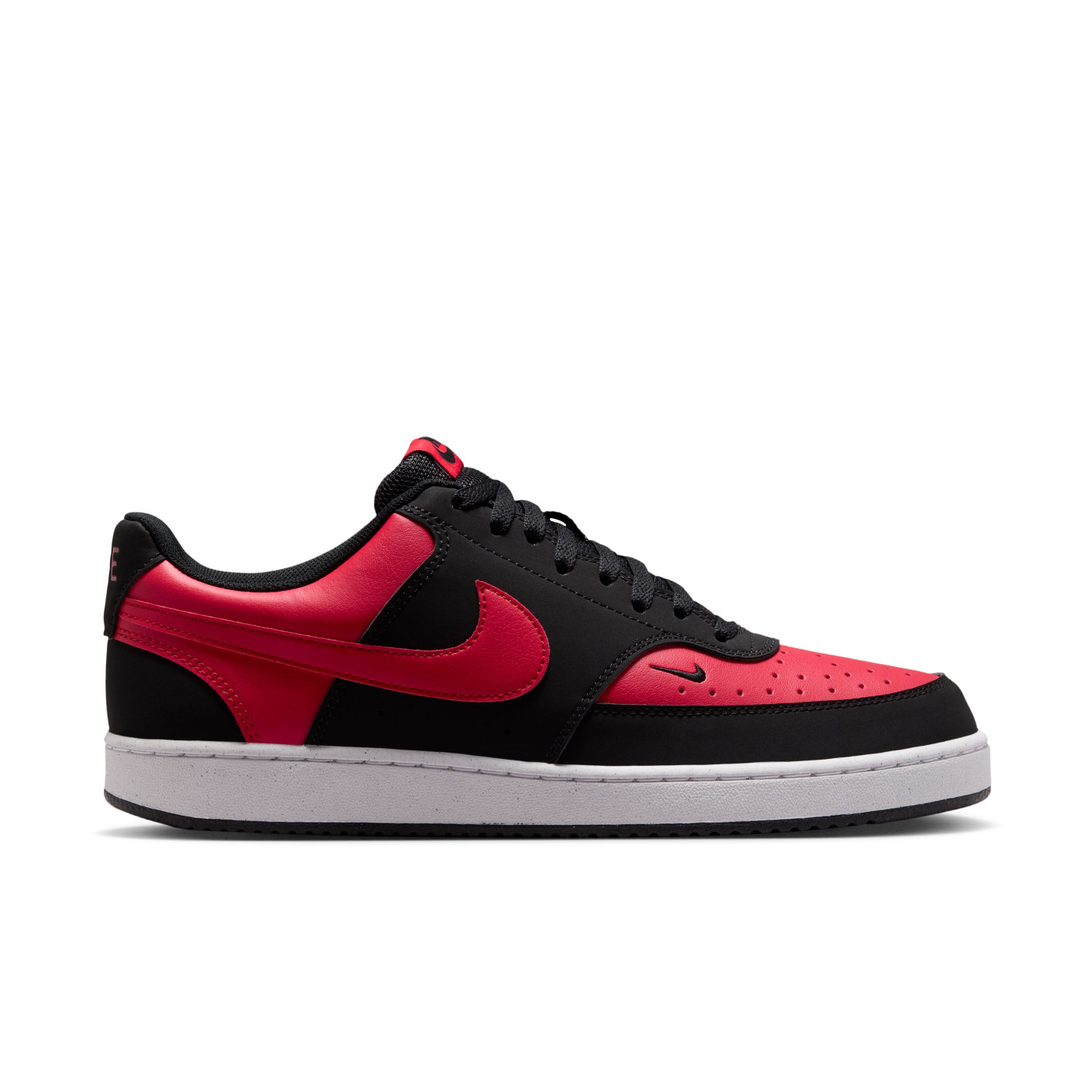Nike Court Vision Low Baskets Noir Rouge Rouge Blanc