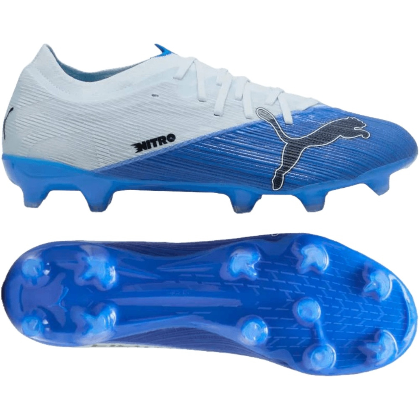 PUMA Ultra Nitro 7 Match Gras / Kunstgras Voetbalschoenen (MG) Lichtblauw Blauw Lime