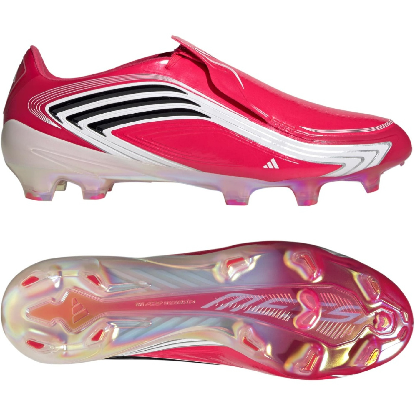 adidas F50 Messi Elite Gazon Naturel Chaussures de Foot (FG) Rouge Vif Noir Blanc