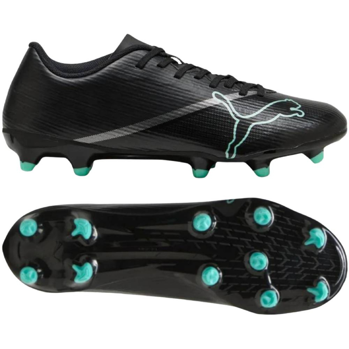 PUMA Ultra 7 Play Gazon Naturel Artificiel Chaussures de Foot (MG) Noir Intense Mint