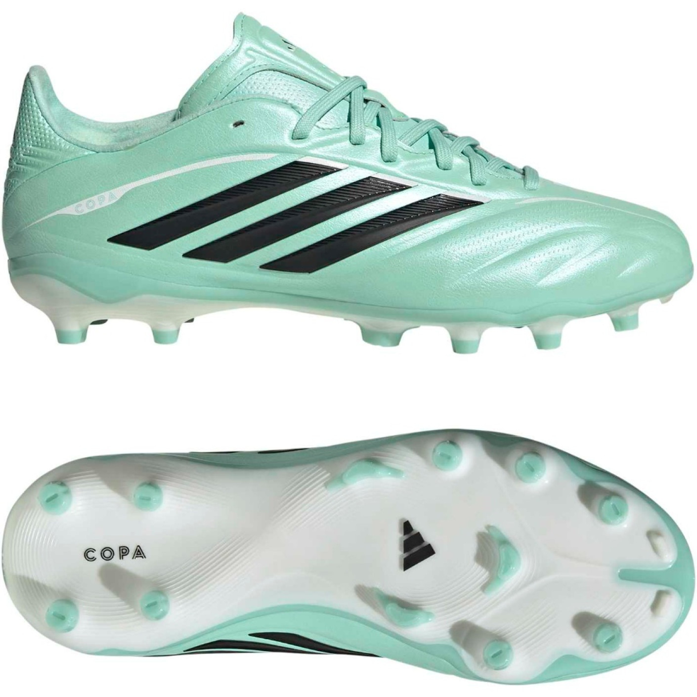 adidas Copa Pure IV Elite Gras Voetbalschoenen (FG) Kids Mintgroen Zwart Wit