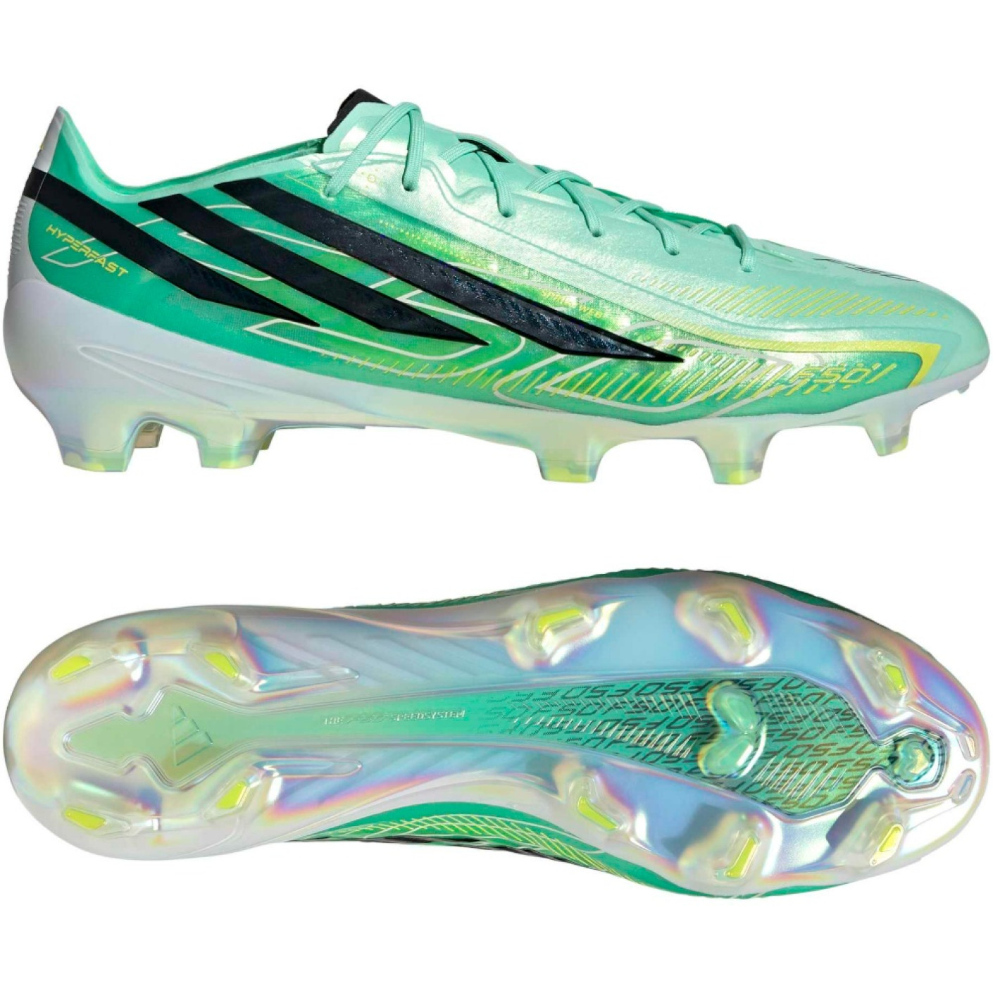 adidas F50 Hyperfast Elite Gras Voetbalschoenen (FG) Mintgroen Zwart Wit