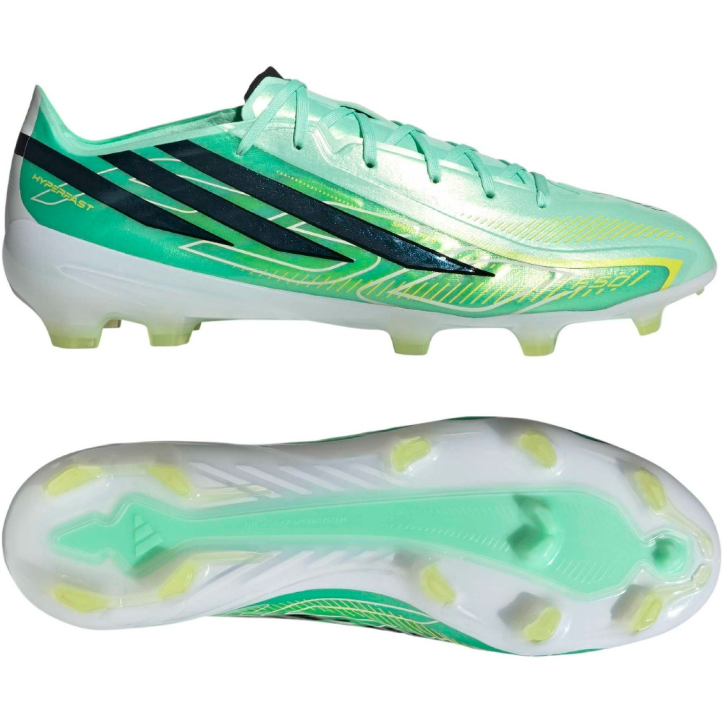 adidas F50 Hyperfast Pro Gras Voetbalschoenen (FG) Mintgroen Zwart Wit