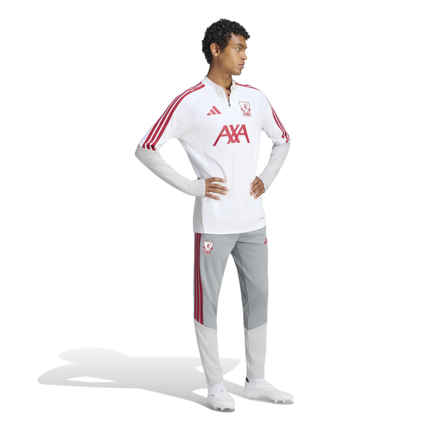 adidas Liverpool Europees Trainingspak 1/4-Zip 2026-2027 Wit Grijs Rood