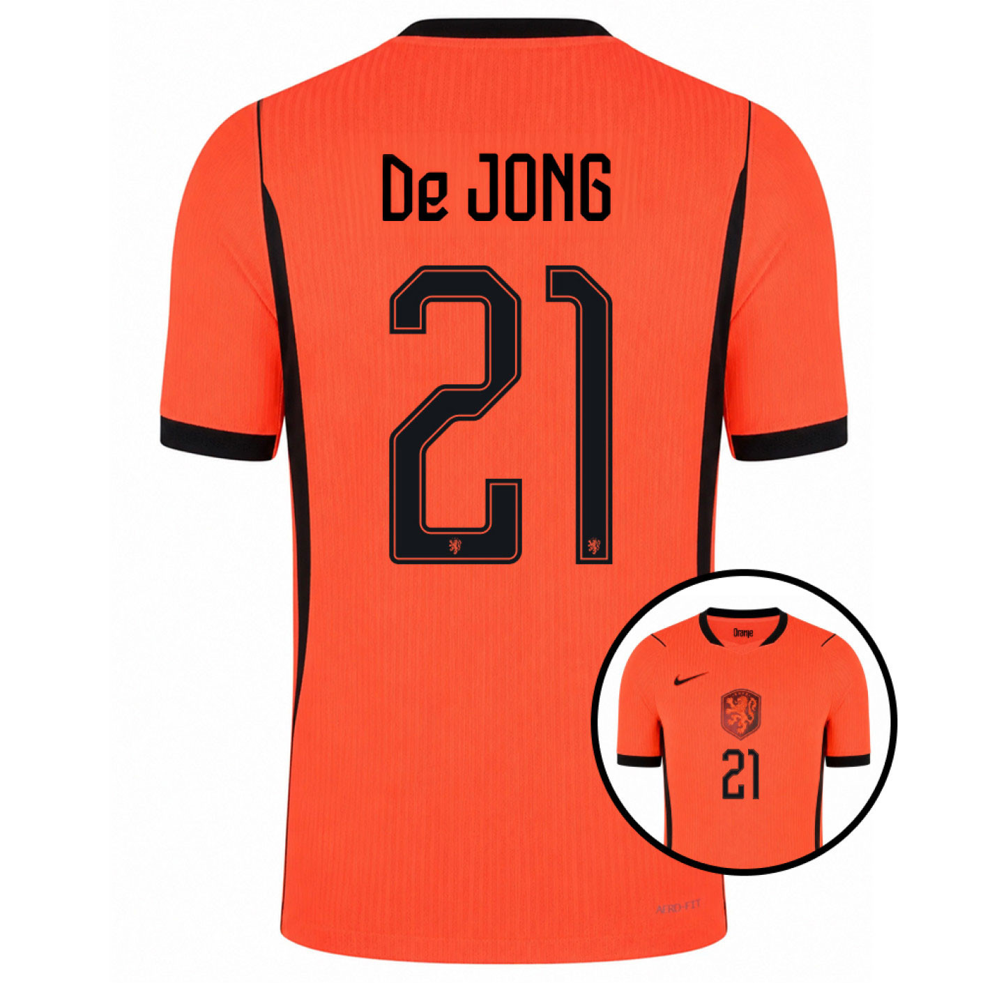 Chemise de maison Nike Netherlands De Jong 21 Authentic 2026-2028