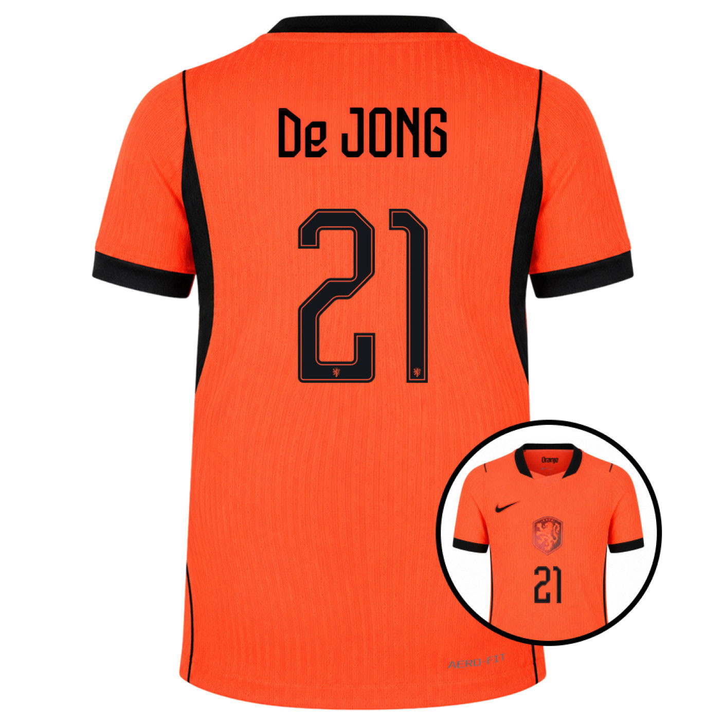 Chemise De Jong 21 Authentic Home Nike Netherlands 2026-2028 pour Enfants