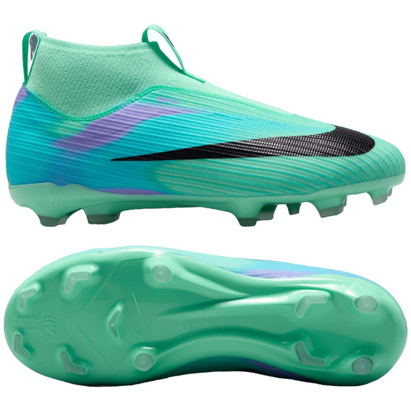Nike Zoom Mercurial Superfly 11 Sam Kerr Academy Gazon Naturel Artificiel Chaussures de Foot (MG) Enfants Turquoise Bleu Mauve