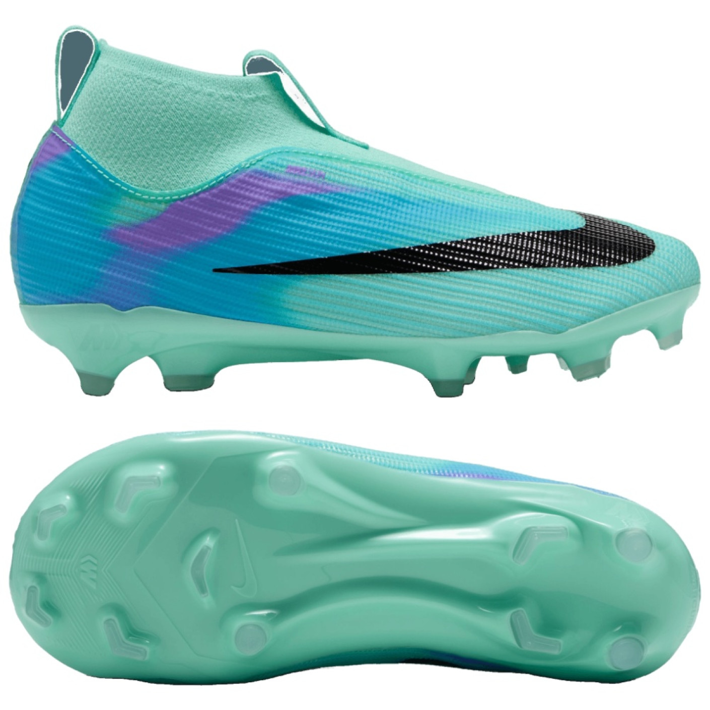 Nike Zoom Mercurial Superfly 11 Sam Kerr Academy Gazon Naturel Artificiel Chaussures de Foot (MG) Tout-Petits Turquoise Bleu