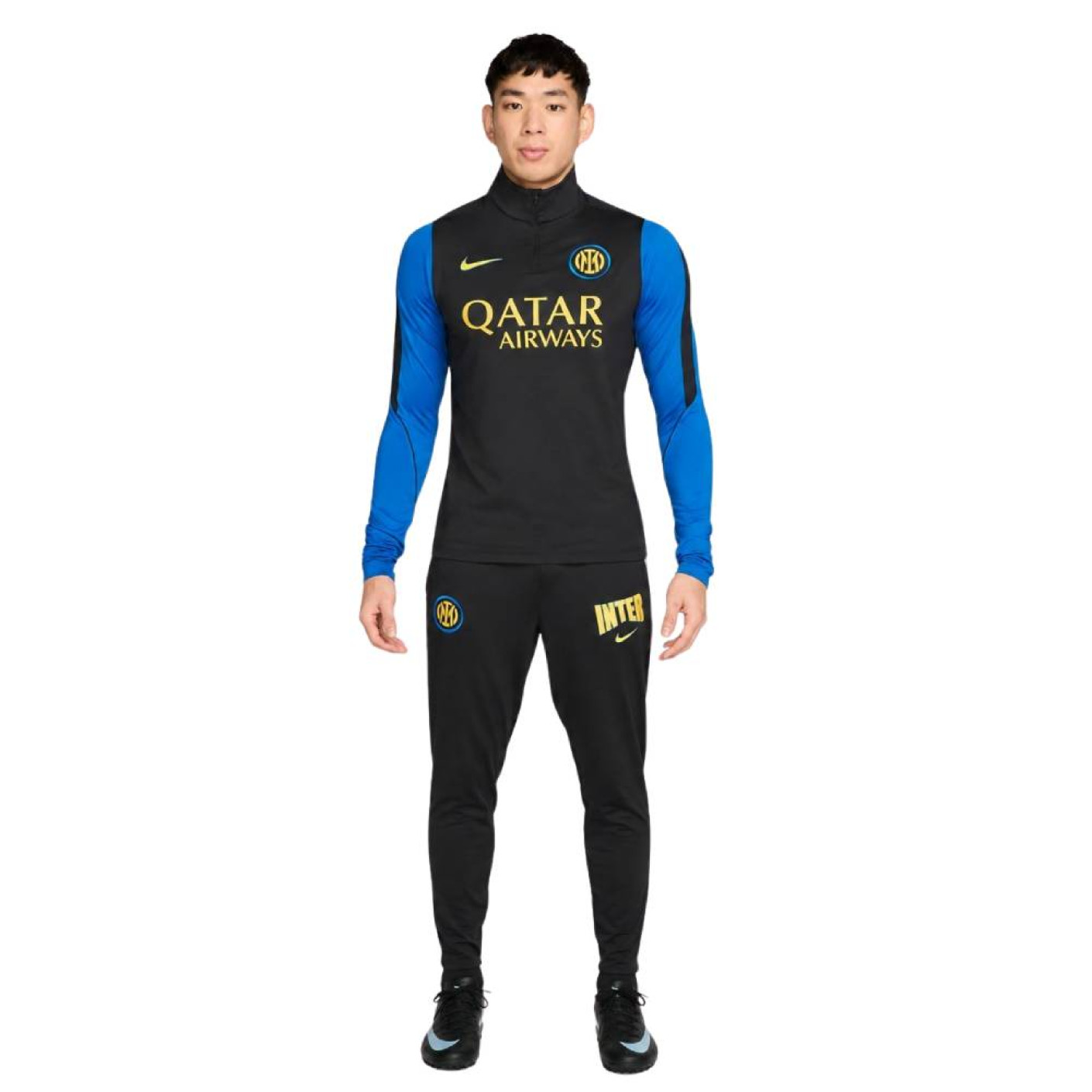 Survêtement Nike Inter Milan Strike 1/4 Zip 2026-2027 noir bleu doré jaune
