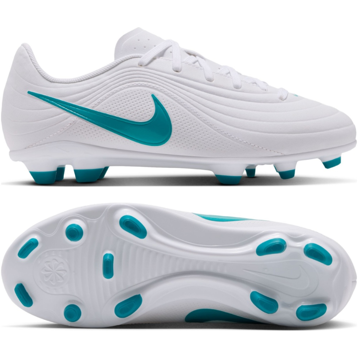 Nike Tiempo Maestro Club Gras / Kunstgras Voetbalschoenen (MG) Kids Wit Turquoise