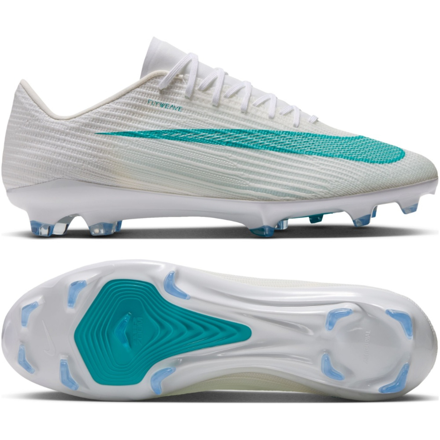 Nike Zoom Mercurial Superfly 11 Pro Gazon Naturel Chaussures de Foot (FG) Blanc Turquoise