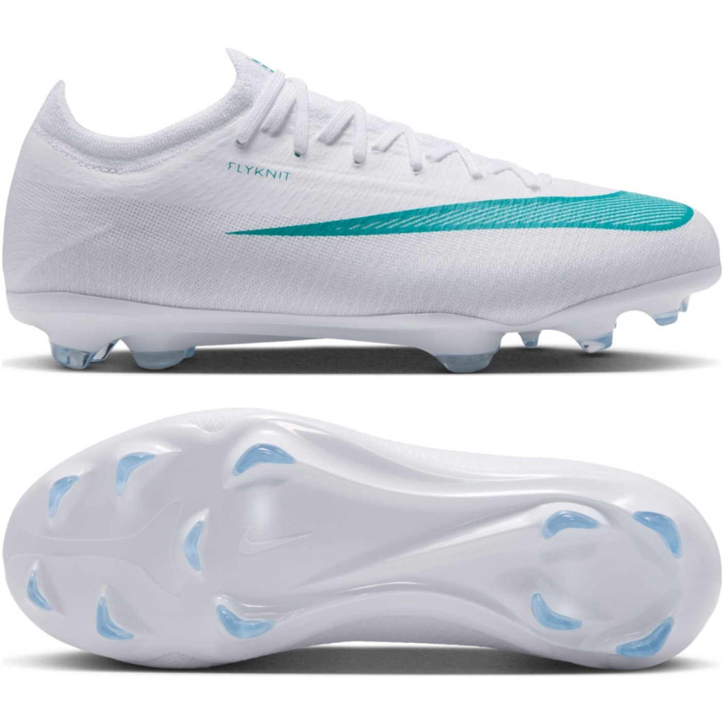 Nike Mercurial Vapor 17 Pro Gazon Naturel Chaussures de Foot (FG) Enfants Blanc Turquoise
