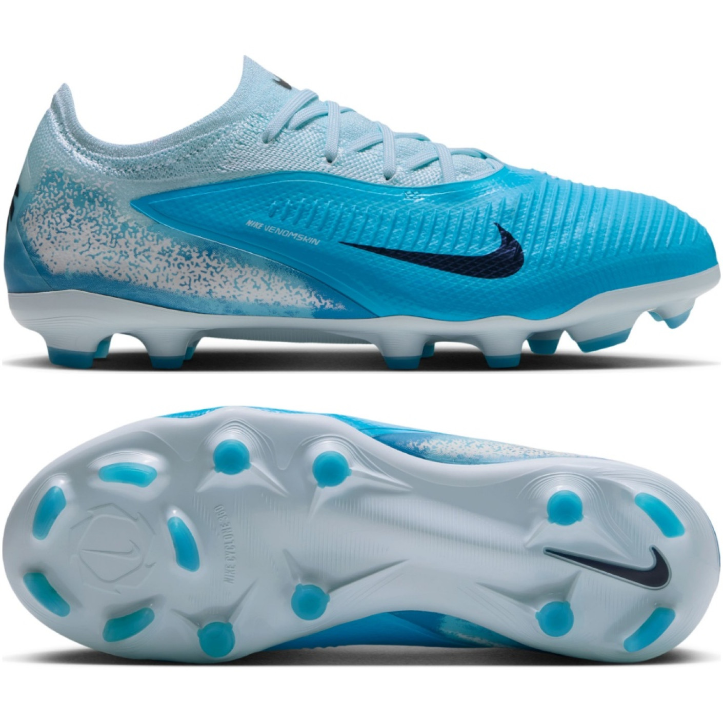 Nike Phantom 6 Low Haaland Pro Gras / Kunstgras Voetbalschoenen (MG) Lichtblauw Blauw Felblauw