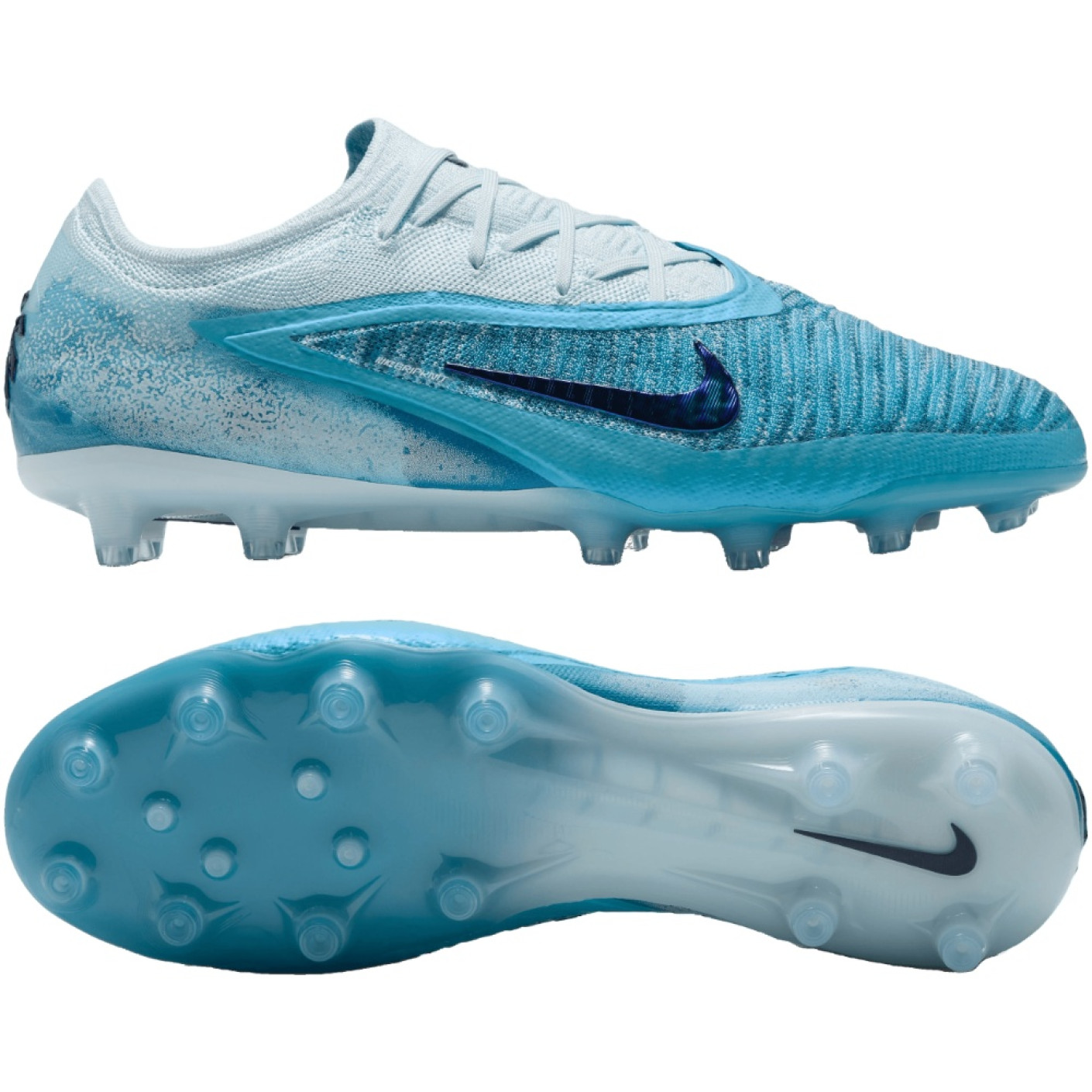 Nike Phantom 6 Low Haaland Elite Kunstgras Voetbalschoenen (AG) Lichtblauw Blauw Felblauw